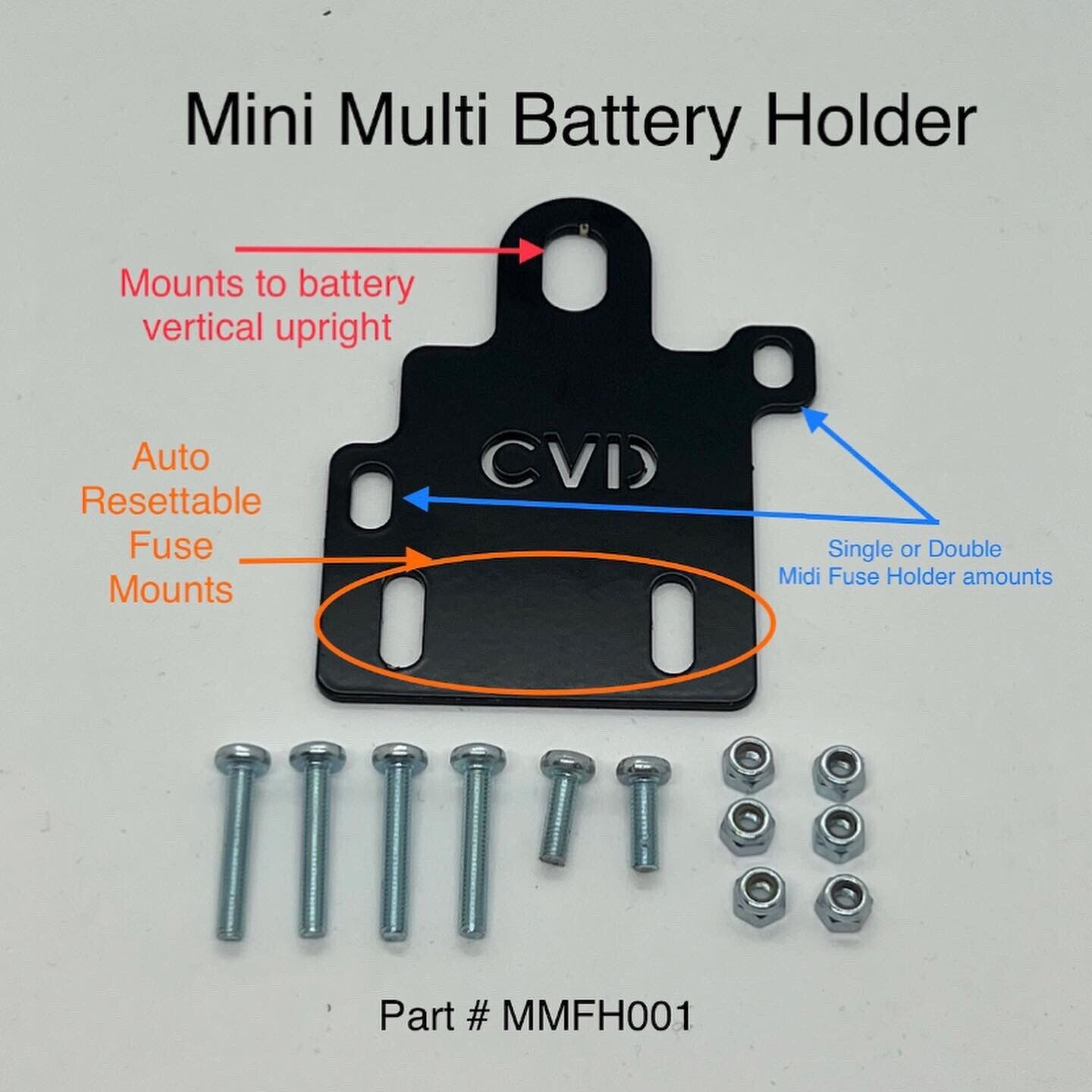 Midi Fuse Mini Mounting Plate + Double Midi Fuse Kit