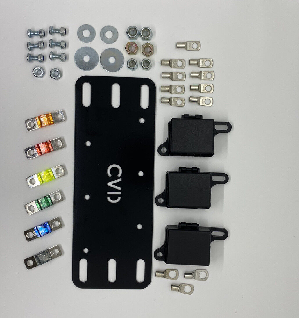 3 Way - Double (6) Midi Fuse Holder Offset Battery Plate Kits