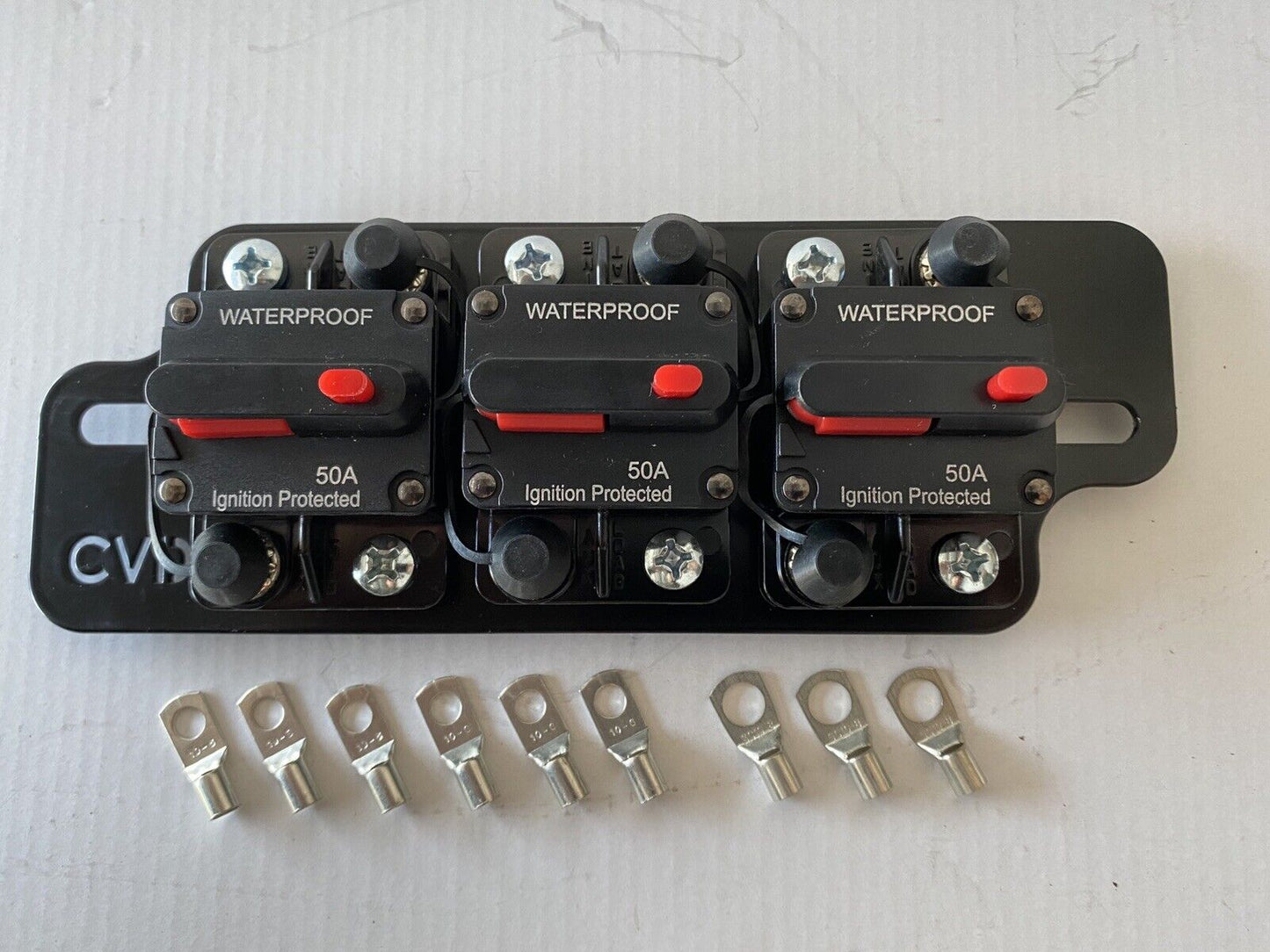 3 x 50A Circuit Breakers & Battery Mount Bracket Kit