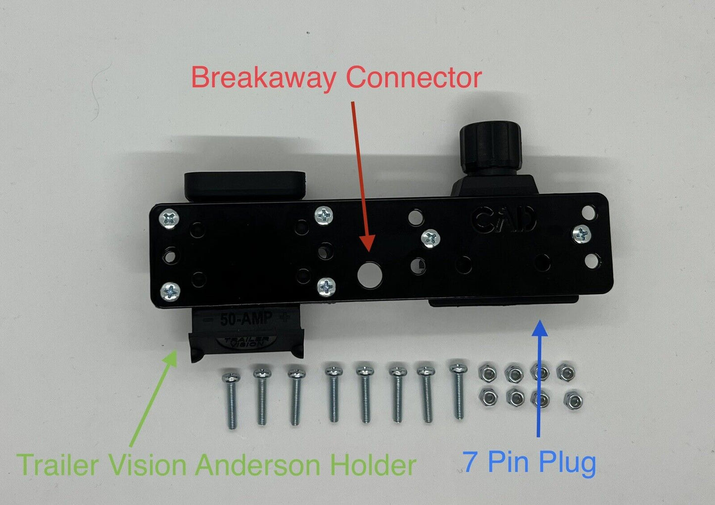 Trailer Plug Accessory Holder Plate Only (Single/Small)