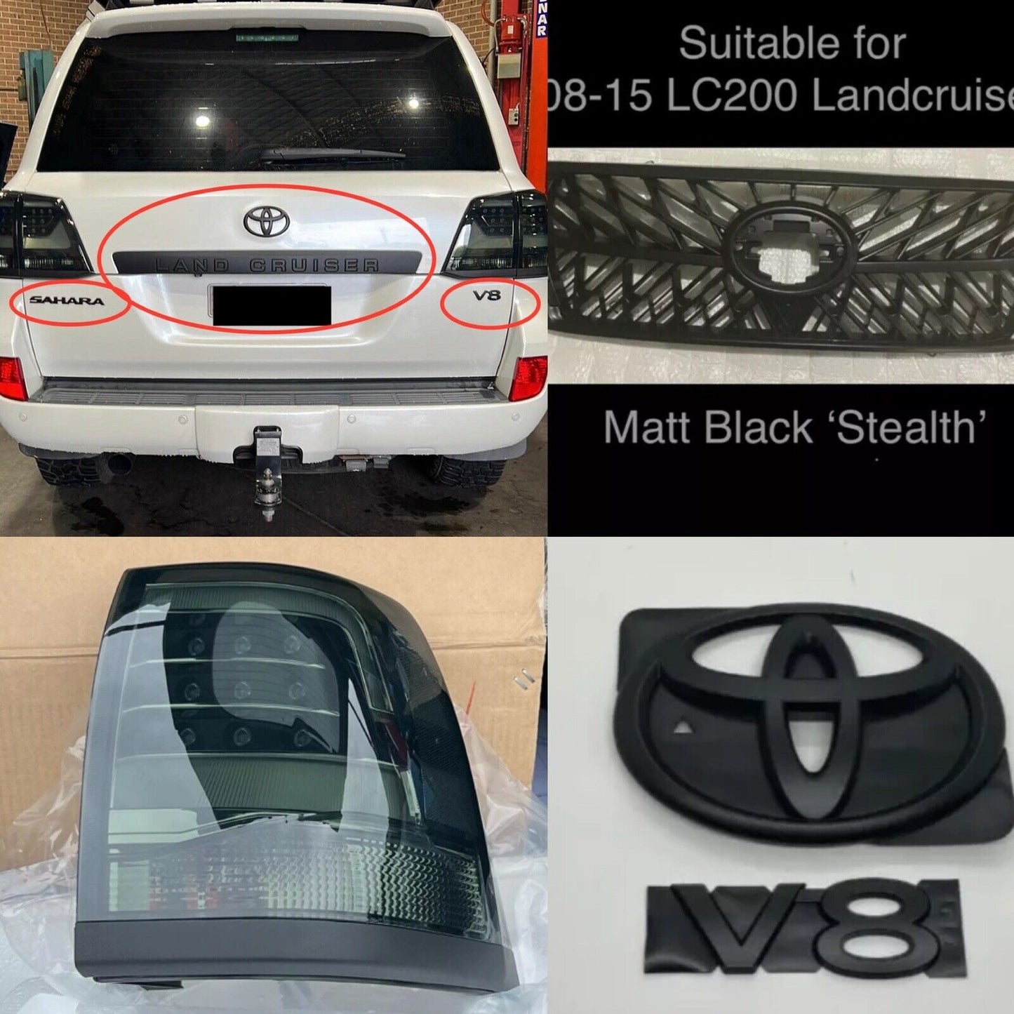 Toyota Landcruiser 200 Series (08-15) Blackout Kit