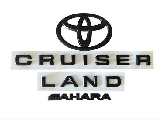 Toyota Landcruiser 300 Series Rear Black Badge Kit - SAHARA