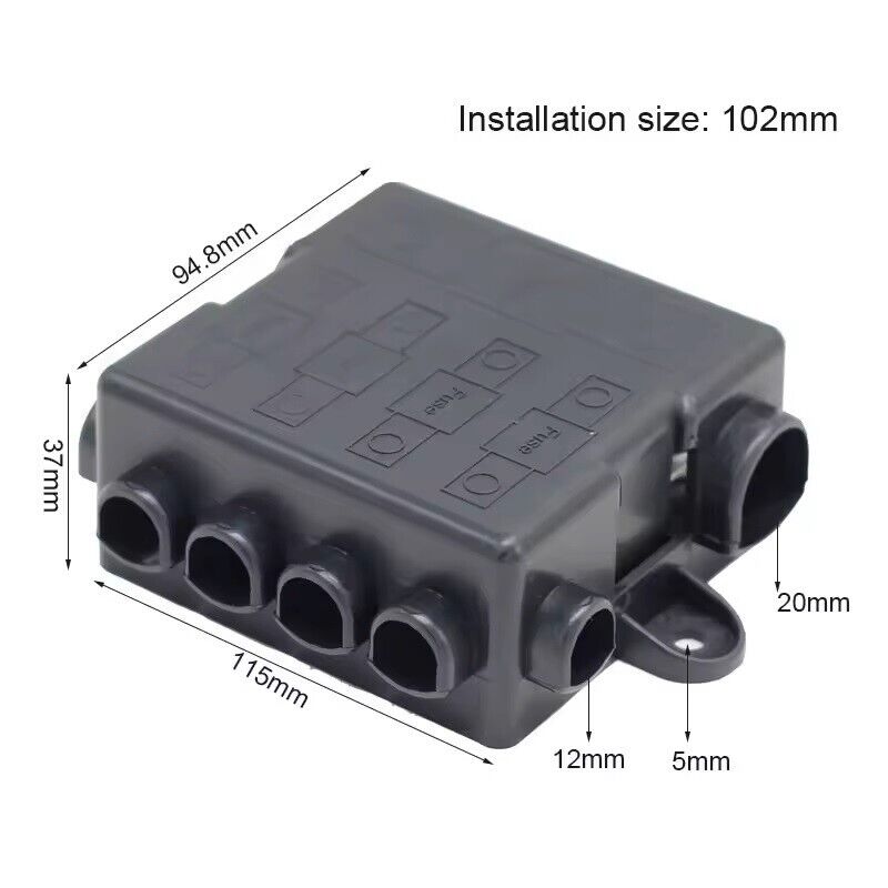 4 Way Midi + 1 Way Mega Fuse Holder