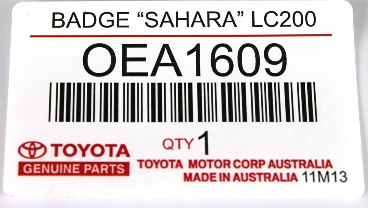 Toyota Landcruiser 200 Series - Sahara Badge