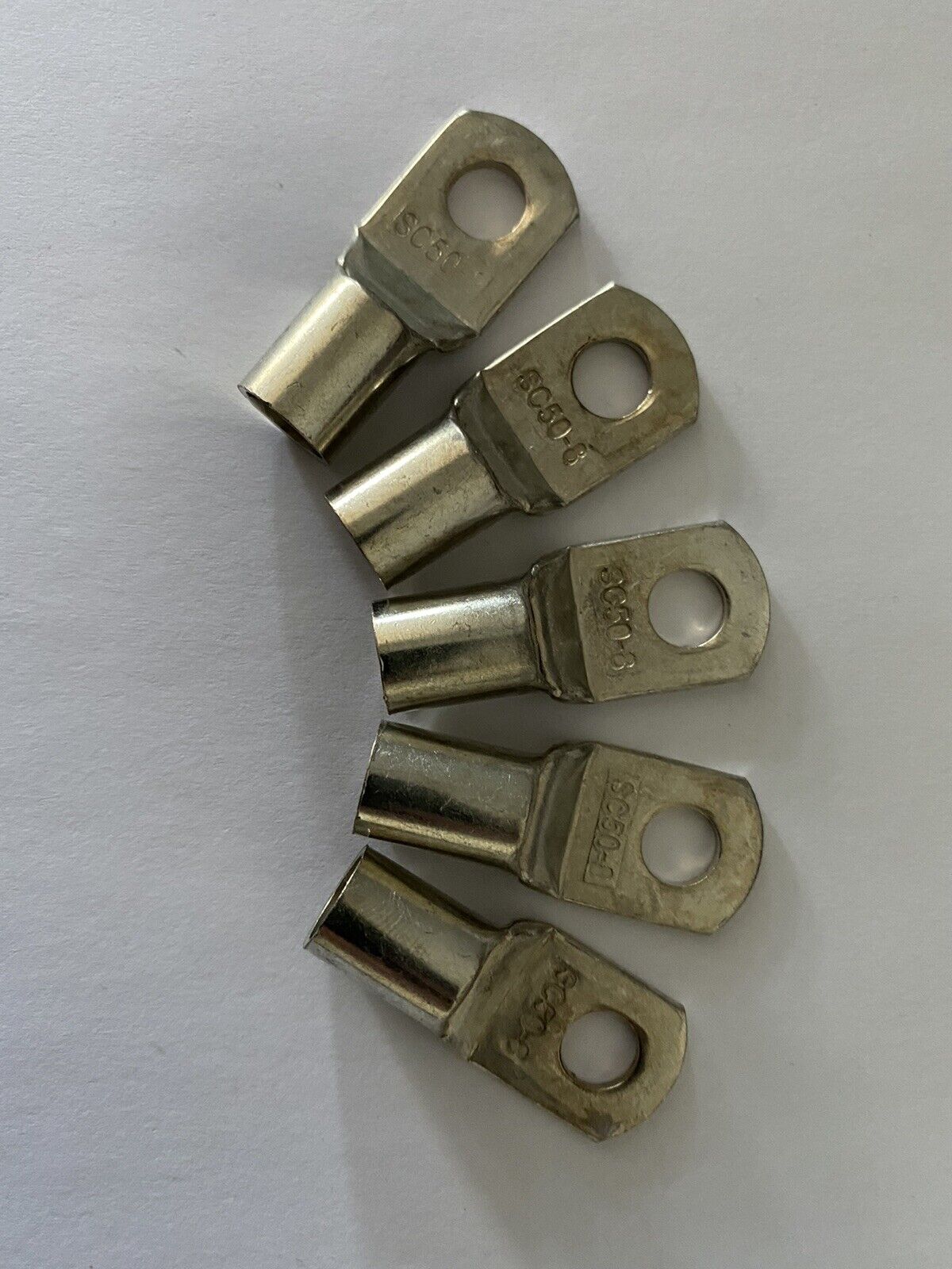 Tinned Copper Cable Lugs with 8mm Hole - 100 Packs