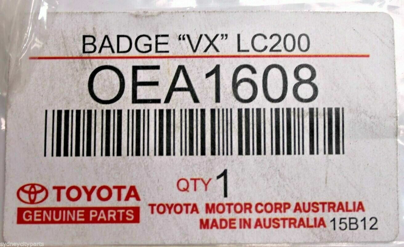 Toyota Landcruiser 200 Series - VX Badge in Matte Black