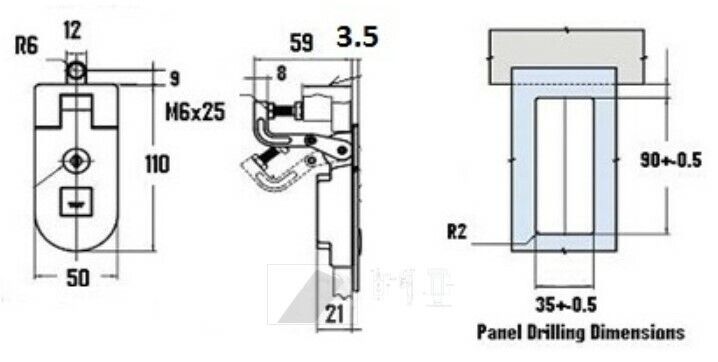 BLACK ROUND END Compression Locks