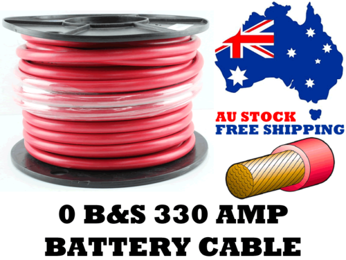 Battery & Starter Cable RED 0 B&S 330 Amp Double Insulated